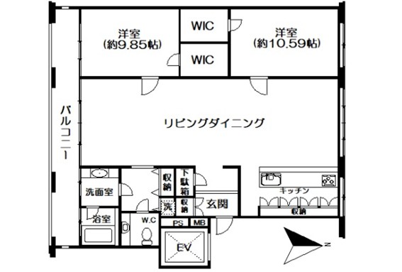 水明荘 6階の間取り
