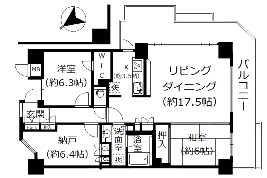 マイキャッスル熱海　3階の間取り