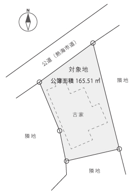 熱海市下多賀 売土地(古家付)の間取り