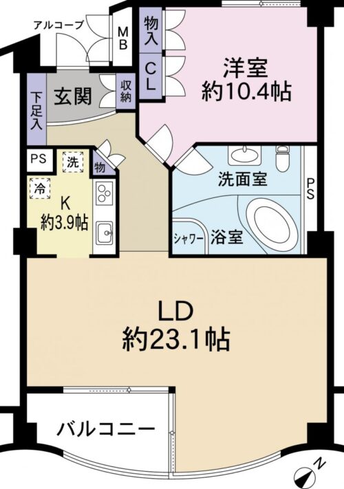 パーク・セレノ真鶴アスール 6階の間取り