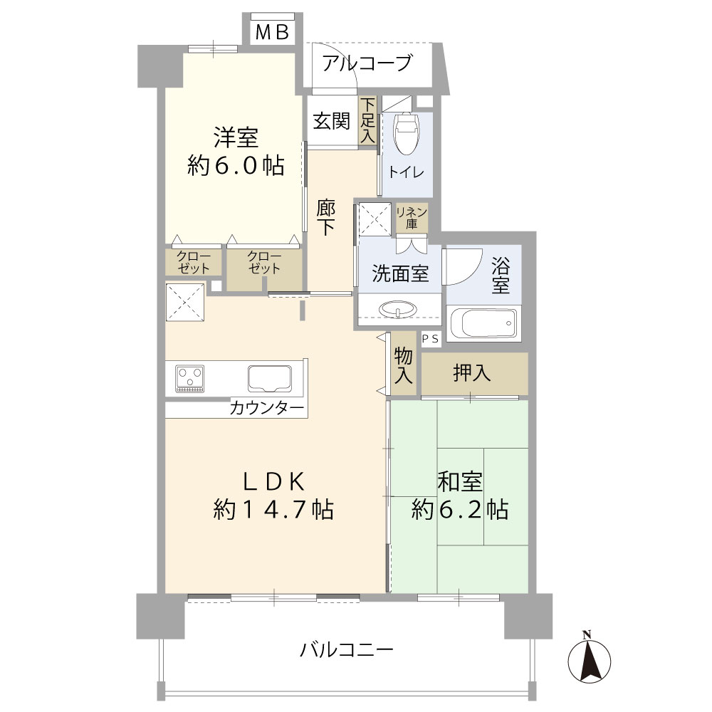 ゼファー湯河原 D-PLACE 4階の間取り