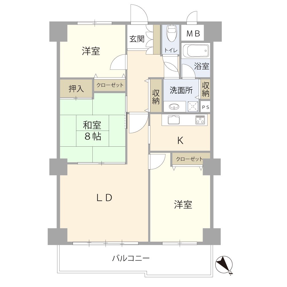 ダイアパレス湯河原グランヒルズ二番館の間取り